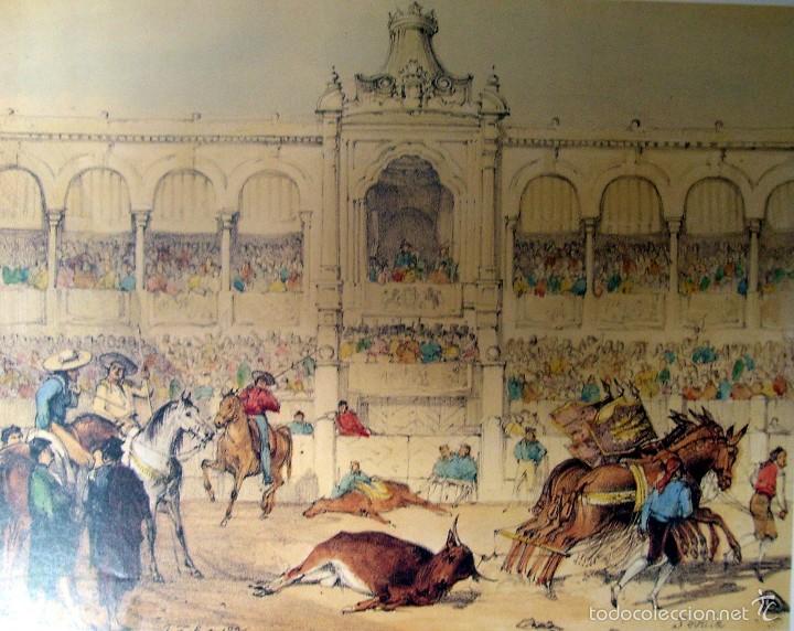 Kunst: PLAZA DE TOROS DE LA REAL MAESTRANZA - COLECCION DEL DUQUE DE SEGORBE - LAMINA - MEDIDAS 49 x 32,5