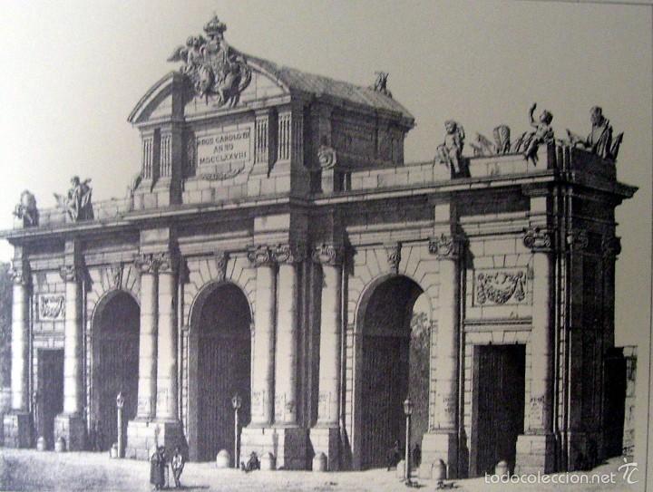 Art: MADRID - PUERTA DE ALCALA - REPRODUCCION GRABADO - LAMINA - MEDIDAS 49,5 x 35,5