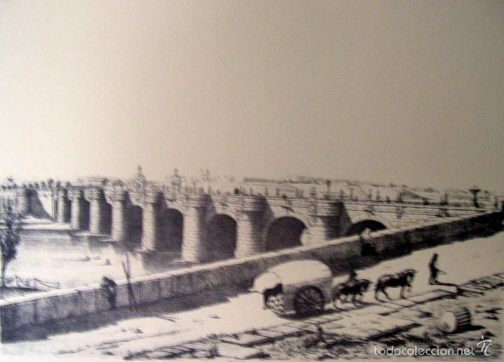 Art: MADRID - PUENTE DE TOLEDO - REPRODUCCION GRABADO - LAMINA - MEDIDAS 49,5 x 35,5