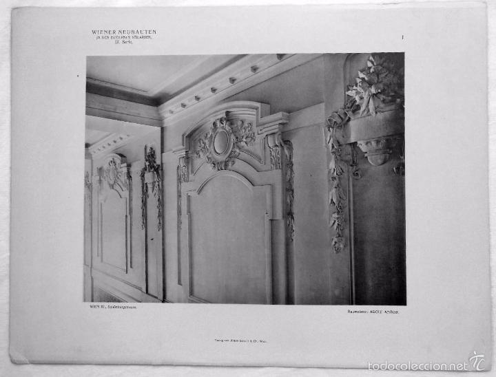 Art: Antigua L&aacute;mina : WIEN IV, SCH&Ouml;NBURGSTRASSE. 1906 AMBOR Adolf (Baumeister)