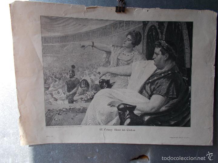 Art: Antigua lamina blanco y negro, ner&oacute;n el el circo