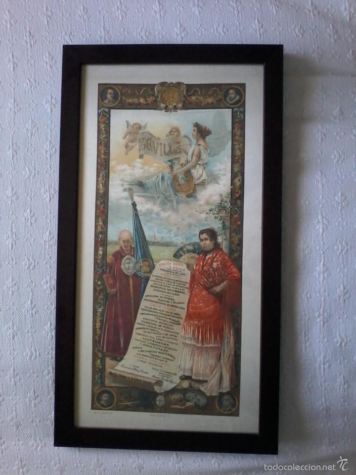 Arte: cartel de seda 1901 - Foto 2