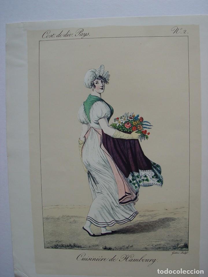 Art: Reproducci&oacute;n litogr&aacute;fica Cuisiniere de Hamburgo de la revista Costumes de diversos paises por Gatine
