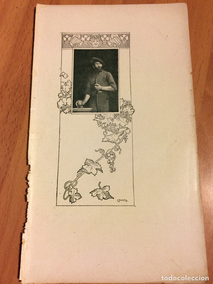 Art: ANTIGUA LAMINA CON DIBUJO MODERNISTA DE CAMPS
