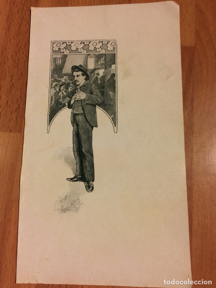 Art: ANTIGUA LAMINA CON DIBUJO MODERNISTA DE CAMPS