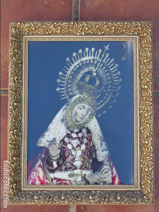 Art: ANTIGUO CUADRO DE VIRGEN DE LOS REMEDIOS DE LA RODA (ALBACETE) CON PRECIOSO MARCO DE PASTA DORADO