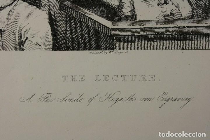 Arte: L&aacute;mina La lectura. W. Hogarth. S.XX - Foto 7