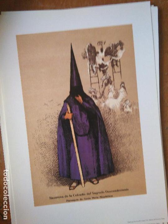 Art: LOS NAZARENOS DE SEVILLA LAMINA semana santa 33X23 cmts NAZARENO DE LA COFRADIA -