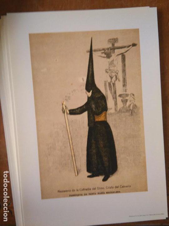 Arte: LOS NAZARENOS DE SEVILLA LAMINA semana santa 33X23 cmts NAZARENO DE LA COFRADIA -