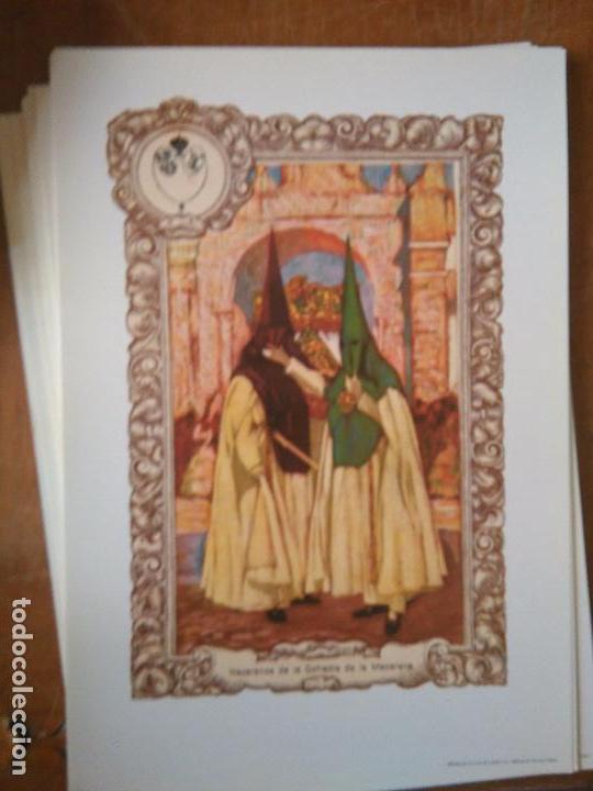Art: LOS NAZARENOS DE SEVILLA LAMINA semana santa 33X23 cmts NAZARENO DE LA COFRADIA -