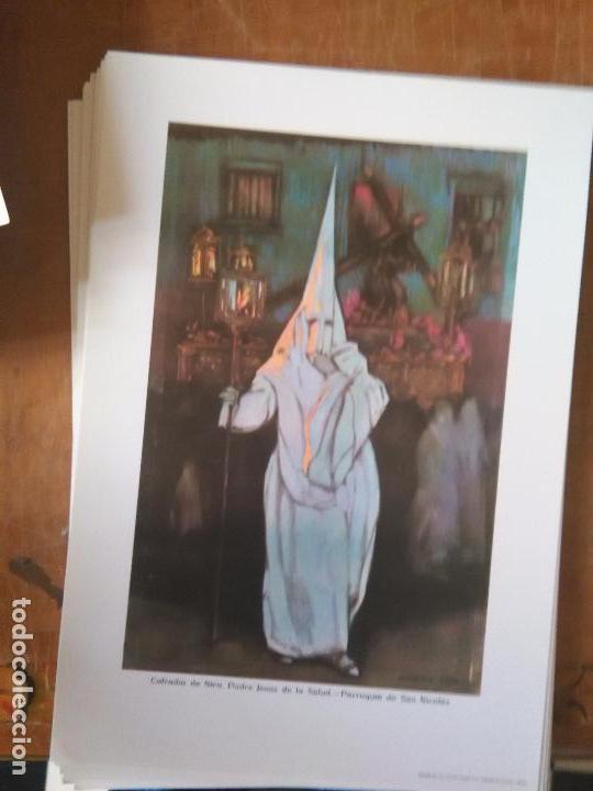 Art: LOS NAZARENOS DE SEVILLA LAMINA semana santa 33X23 cmts NAZARENO DE LA COFRADIA -