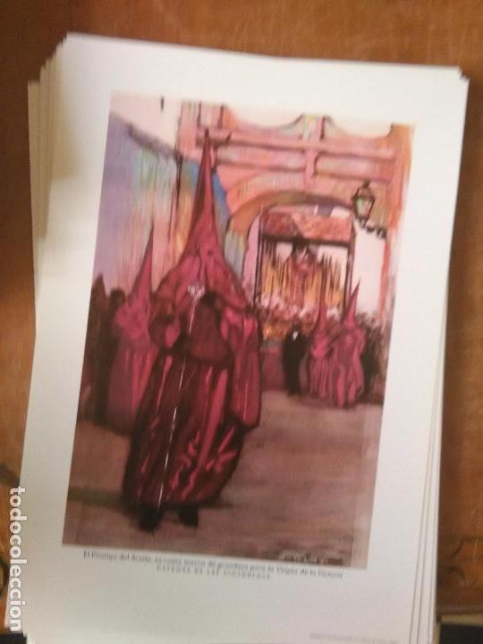 Art: LOS NAZARENOS DE SEVILLA LAMINA semana santa 33X23 cmts NAZARENO DE LA COFRADIA -