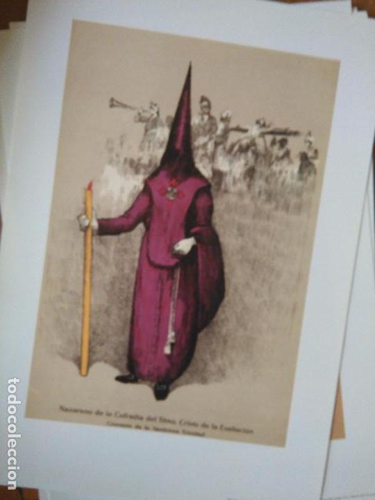 Art: LOS NAZARENOS DE SEVILLA LAMINA semana santa 33X23 cmts NAZARENO DE LA COFRADIA -