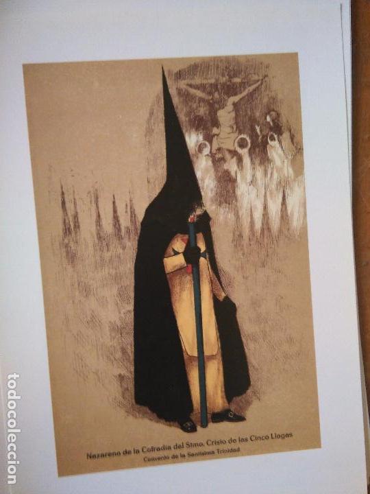 Art: LOS NAZARENOS DE SEVILLA LAMINA semana santa 33X23 cmts NAZARENO DE LA COFRADIA -