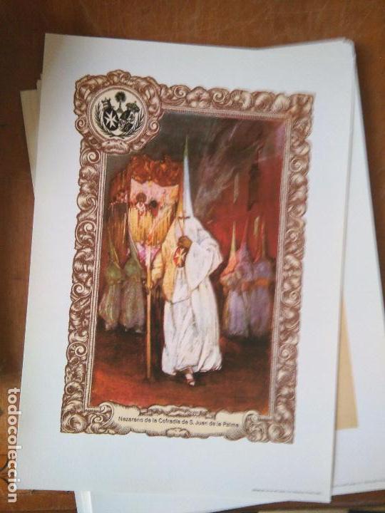 Art: LOS NAZARENOS DE SEVILLA LAMINA semana santa 33X23 cmts NAZARENO DE LA COFRADIA -