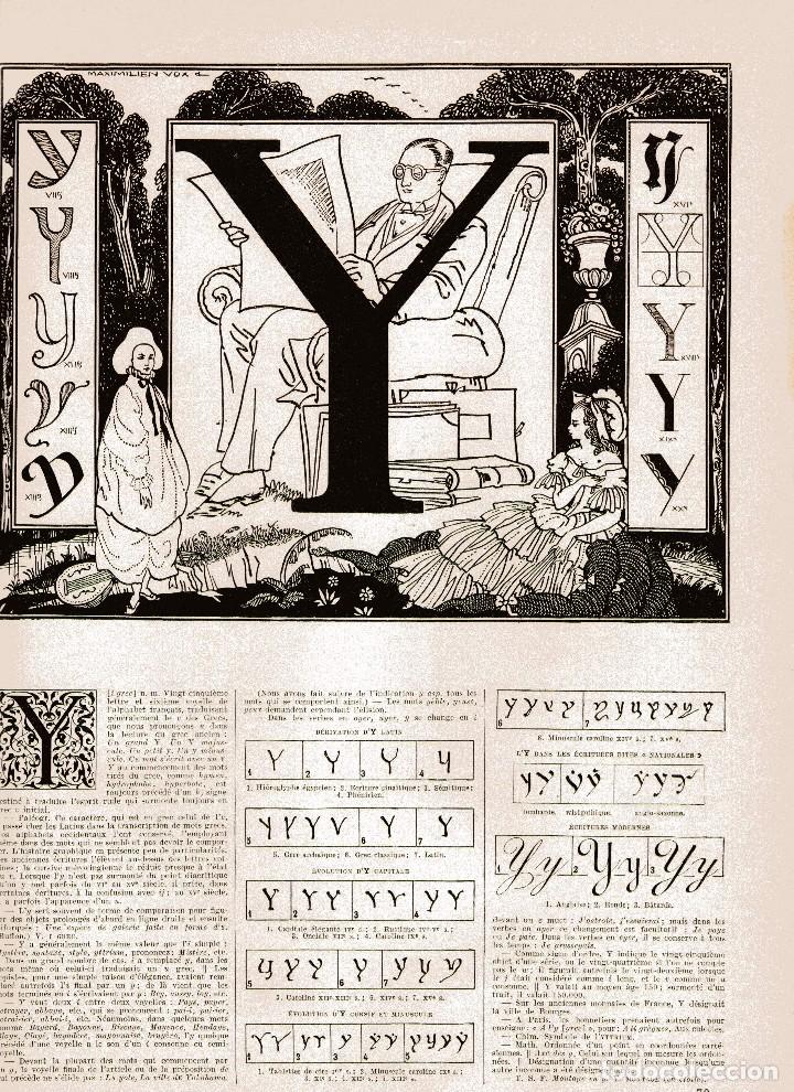 Kunst: LAMINA ENCICLOPEDIA FRANCESA A&Ntilde;OS 20. LETRA Y. ART DEC&Oacute;..