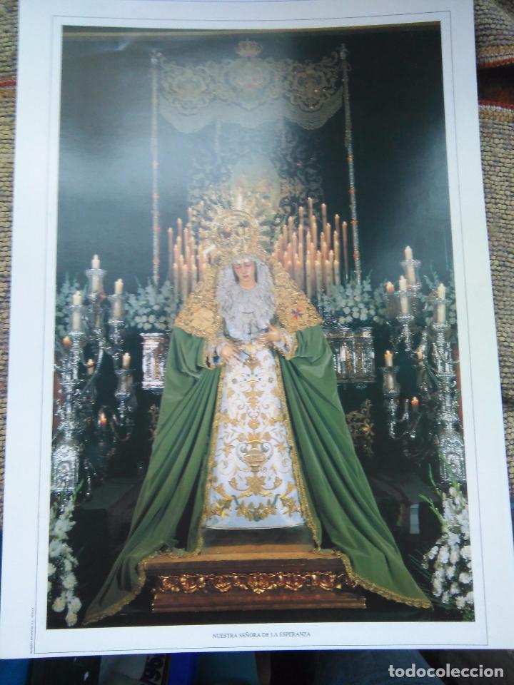 Arte: 32 x 23 cm gran lamina fotografia semana santa sevilla virgen de la esperanza