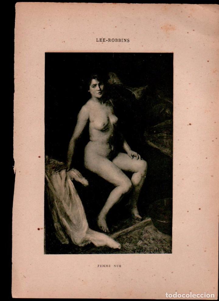 Arte: CL2-10 Antigua Lamina de LE NU AU SALON -Tema   de Lee - Robbins - impreso en Paris en 1903 Tama&ntilde;o 2