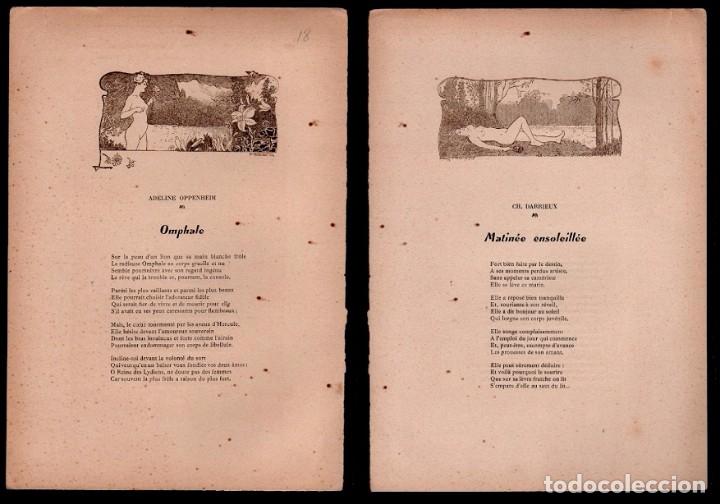 Arte: CL2-18 Antigua Lamina a doble cara Ilustrada por F. Bell, de LE NU AU SALON -Tema -Tema - MATIN&Eacute;E EN