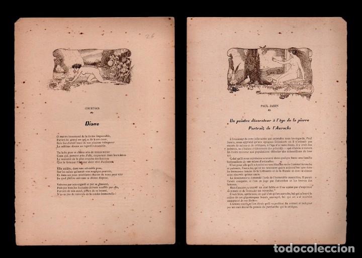 Arte: CL2-26 Antigua Lamina a doble cara Ilustrada por F. Bell, de LE NU  - UN PEINTRE D&Eacute;CORATEUR &Agrave; L'&Acirc;GE