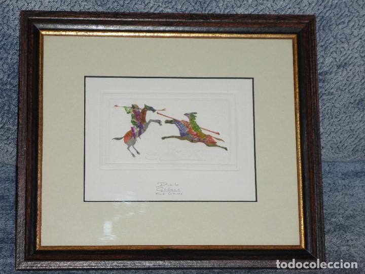 Kunst: CUADRO DUELO 33X28 CM PiNTURA.GUILLERMO SILVA SANZ DE SANTAMARRIA.