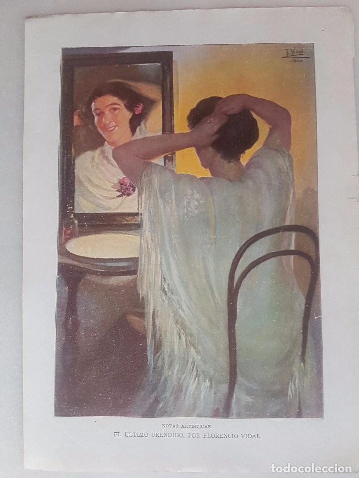 Kunst: BLANCO Y NEGRO - LAMINA DIBUJO FLORENCIO VIDAL - DORSO ANUNCIO PETROLEO GAL
