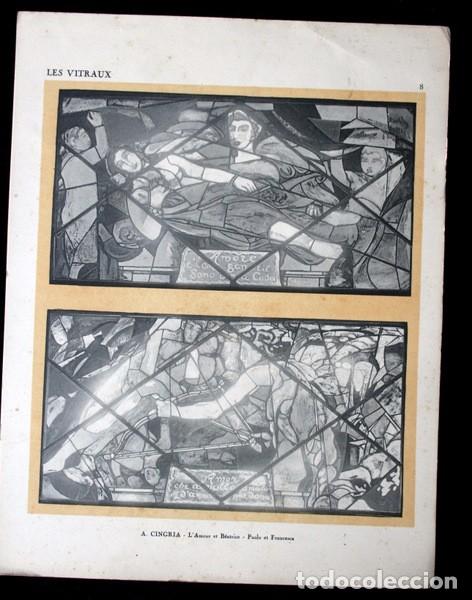 Arte: LAMINA VIDRIERA - 1925 - 32,5x25cm - A. CINGRIA - Foto 1