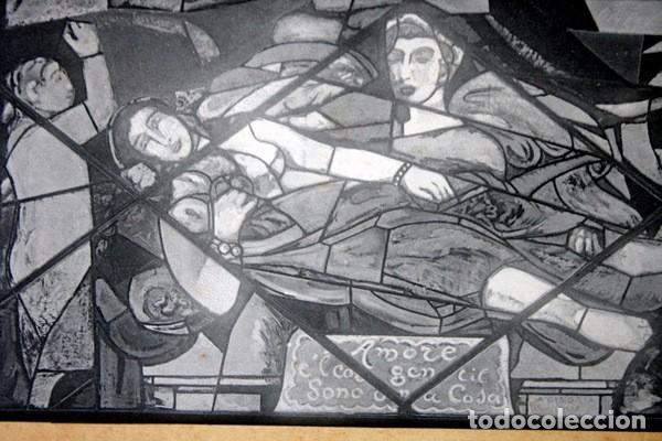 Arte: LAMINA VIDRIERA - 1925 - 32,5x25cm - A. CINGRIA - Foto 3