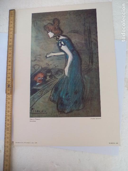 Arte: AIvette Gilbert. LAMINA XII MUSEO PICASSO. BARCELONA. S.P.A.D.E.M. PARIS 1972