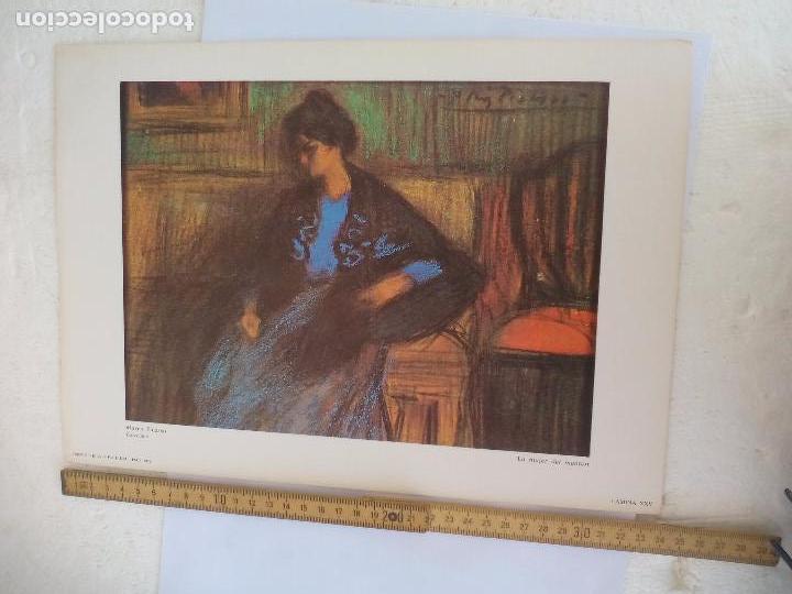 Arte: La mujer del mant&oacute;n. LAMINA XXV MUSEO PICASSO. BARCELONA. S.P.A.D.E.M. PARIS 1972