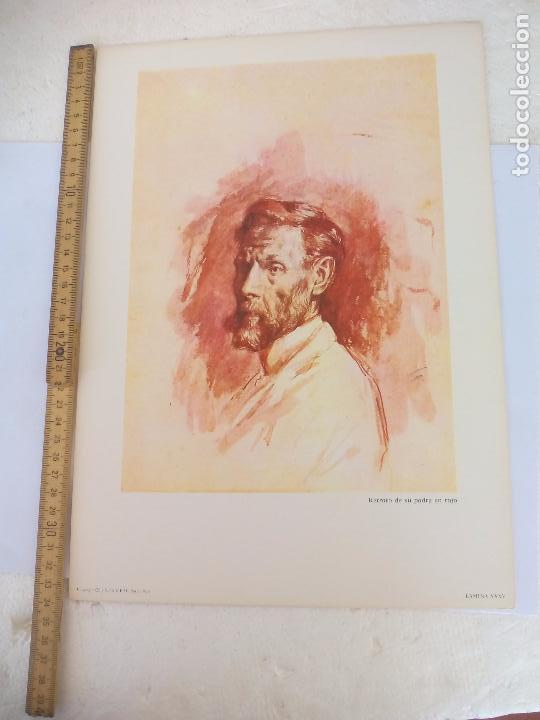 Arte: Retrato de de su padre en rojo. LAMINA XXXV MUSEO PICASSO. BARCELONA. S.P.A.D.E.M. PARIS 1973