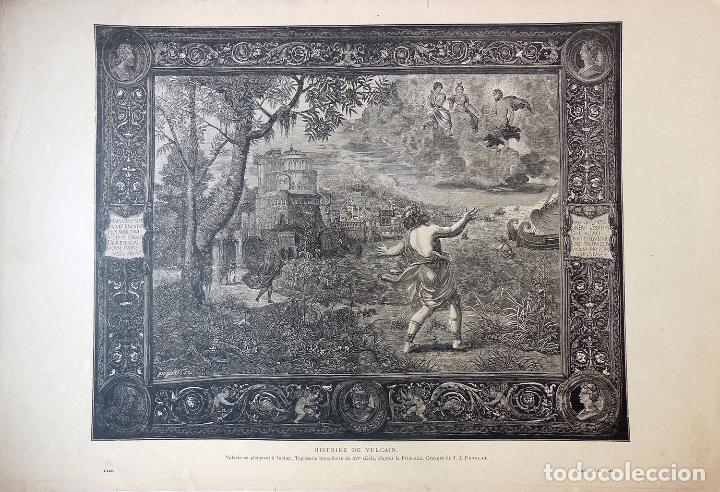Arte: HISTOIRE DE VULCAIN. Vulcain se plaignant &agrave; Jupiter. PUYPLAT J J (Gravure