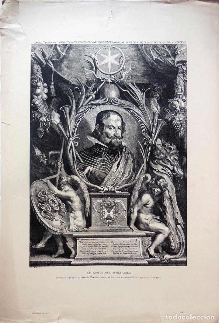 Arte: LE COMTE DUC D'OLIVAREZ. PONTIUS.  1880
