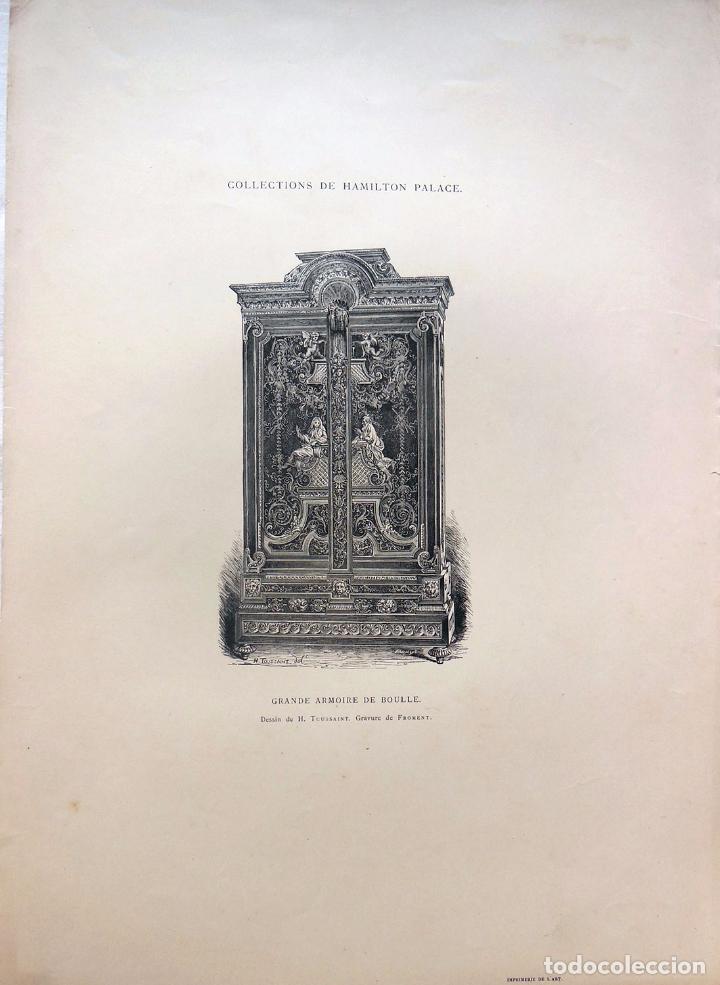 Arte: GRANDE ARMOIRE DE BOULLE. TOUSSAINT H (Dessin) FROMENT (Gravure) 1880
