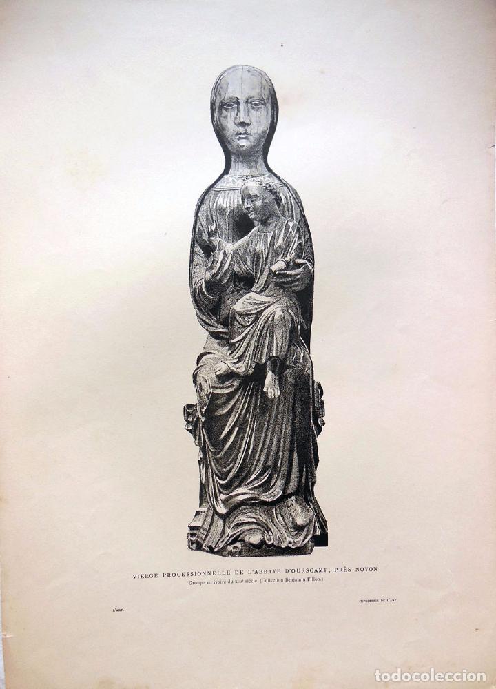 Arte: VIERGE PROCESSIONNELLE DE L'ABBAYE D'OURSCAMP, PR&Egrave;S NOYON 1880