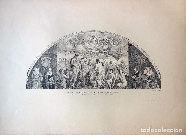 Arte: FRESQUE DE LA CHAPELLE DU CHATEAU DE VALPRIVAS. KREUTZBERGER Ch (Dessin) LEON GIRON M (Restitution)