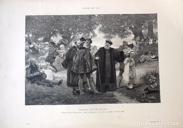 Arte: RABELAIS, CUR&Eacute; DE MEUDON. BELLENGER Albert (Gravure) 1882