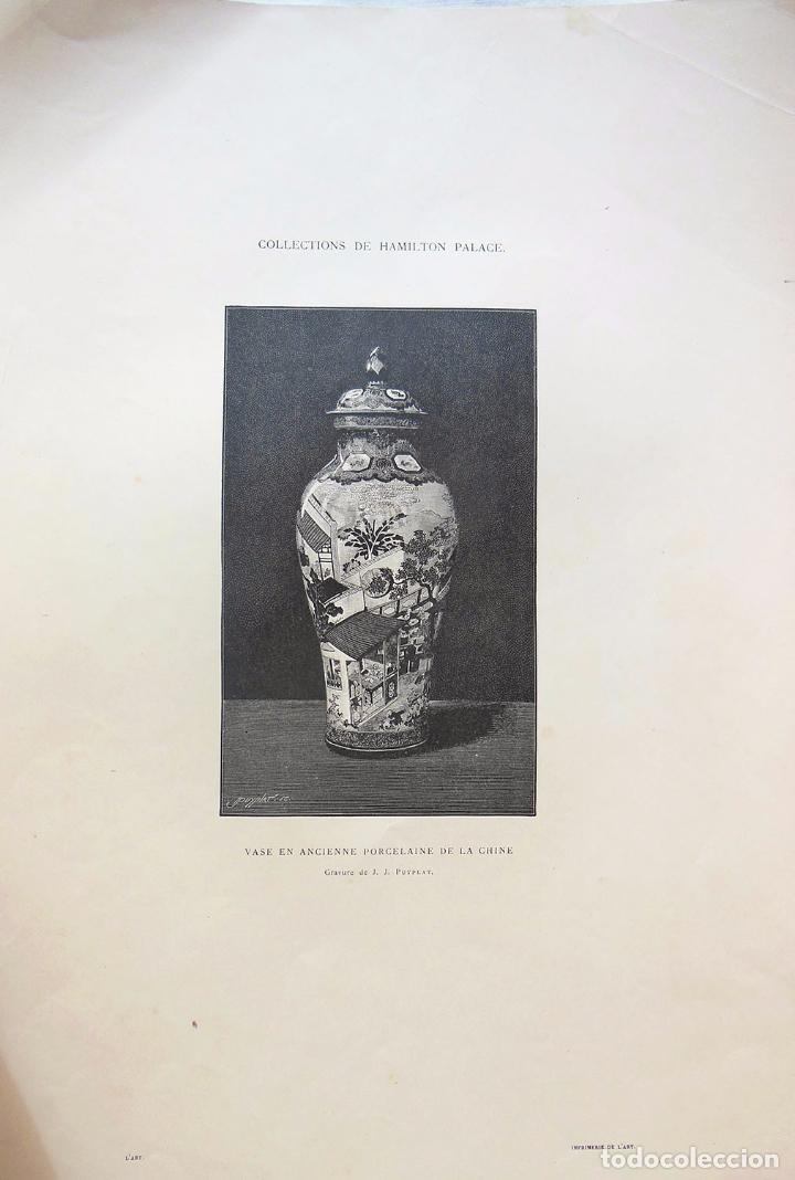 Arte: VASE EN ANCIENNE PORCELAINE DE LA CHINE. PUYPLAT J J (Gravure) 1880