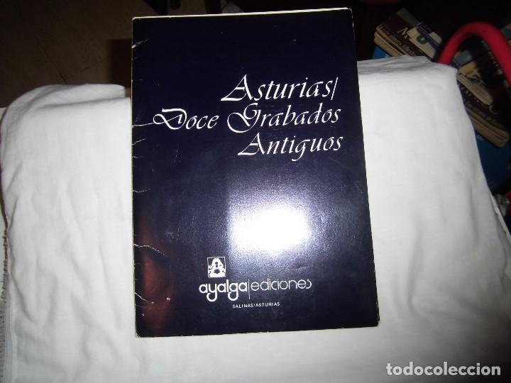 Arte: ASTURIAS CARPETA .-CON DOCE GRABADOS ANTIGUOS.AYALGA EDICIONES SALINAS ASTURIAS 1979