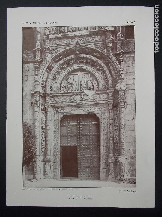 Kunst: 2 Laminas original A&Ntilde;O 1917, Toledo- Colegio de Santa Cruz ``Arte y Decoraci&oacute;n de Espa&ntilde;a&acute;&acute;