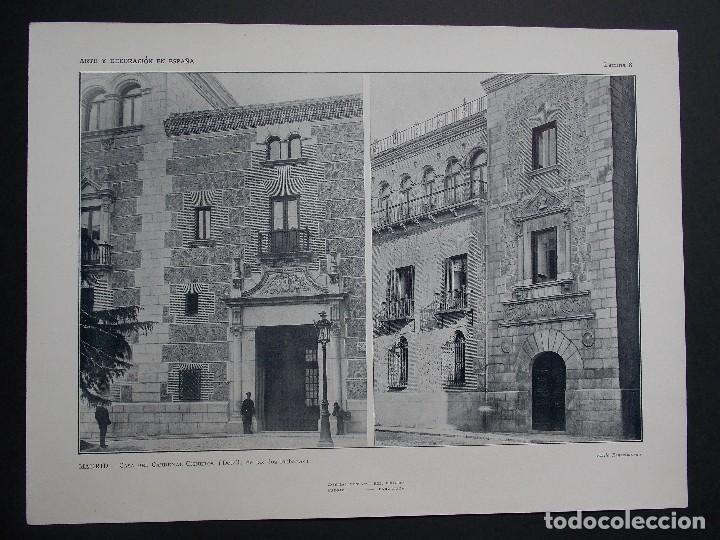 Kunst: Lamina original A&Ntilde;O 1917, N&ordm;8 - MADRID-CASA DEL CARDENAL CISNEROS ``Arte y Decoraci&oacute;n de Espa&ntilde;a&acute;&acute;