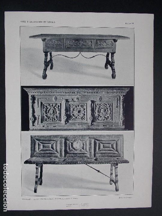 Kunst: Lamina original A&Ntilde;O 1917,N&ordm; 14 - MADRID- MUSEO ARQUEOLOGICO ``Arte y Decoraci&oacute;n de Espa&ntilde;a&acute;&acute;