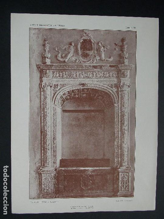 Kunst: Lamina original A&Ntilde;O 1917,N&ordm; 15 - TOLEDO - PUERTA , SINAGOGA ``Arte y Decoraci&oacute;n de Espa&ntilde;a&acute;&acute;