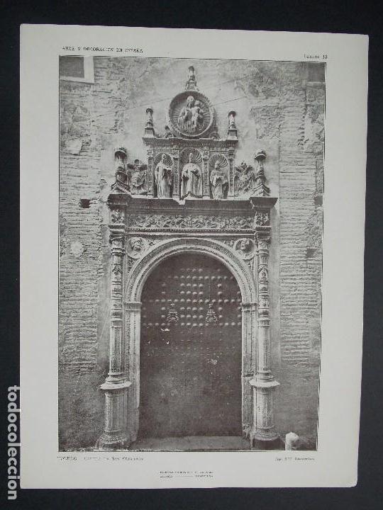 Kunst: Lamina original A&Ntilde;O 1917,N&ordm; 23 - TOLEDO- CAPILLA DE SAN CLEMENTE ``Arte y Decoraci&oacute;n de Espa&ntilde;a&acute;&acute;