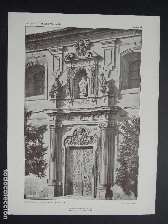 Kunst: Lamina original A&Ntilde;O 1917,N&ordm; 27 - SALAMANCA- IGLESIA DE SAN VICENTE ``Arte y Decoraci&oacute;n de Espa&ntilde;a&acute;&acute;