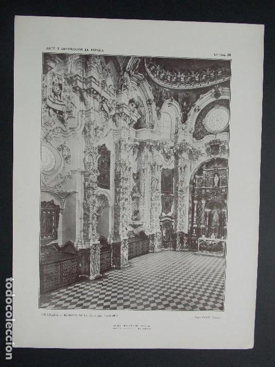 Kunst: Lamina original A&Ntilde;O 1917,N&ordm; 28 - GRANADA - SACRIST&Iacute;A DE LA CARTUJA ``Arte y Decoraci&oacute;n de Espa&ntilde;a&acute;&acute;