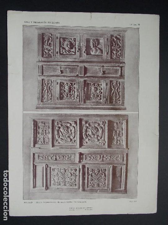 Kunst: Lamina original A&Ntilde;O 1917,N&ordm; 18 - MADRID - MUSEO ARQUEOLOGICO ``Arte y Decoraci&oacute;n de Espa&ntilde;a&acute;&acute;