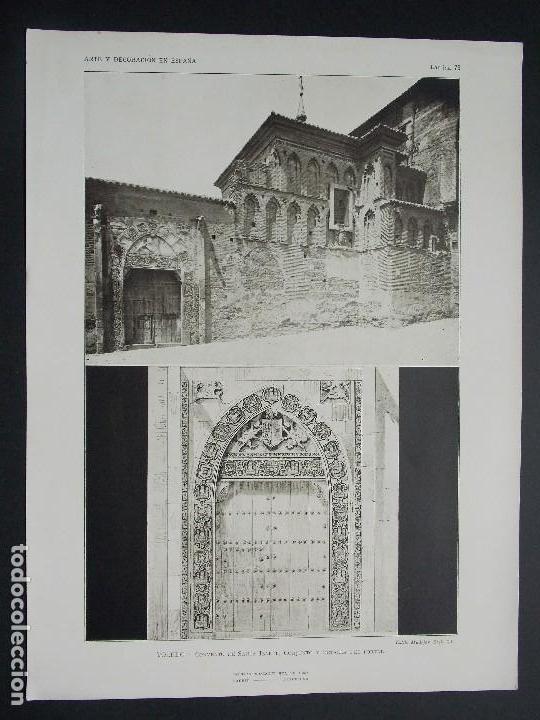 Art: 2 Lamina original A&Ntilde;O1917, TOLEDO- CONVENTO DE SANTA ISABEL``Arte y Decoraci&oacute;n de Espa&ntilde;a&acute;&acute;