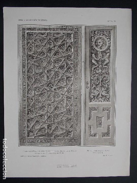 Kunst: Lamina original A&Ntilde;O1917, PUERTA DEL PERD&Oacute;N CATEDRAL DE SEVILLA``Arte y Decoraci&oacute;n de Espa&ntilde;a&acute;&acute;