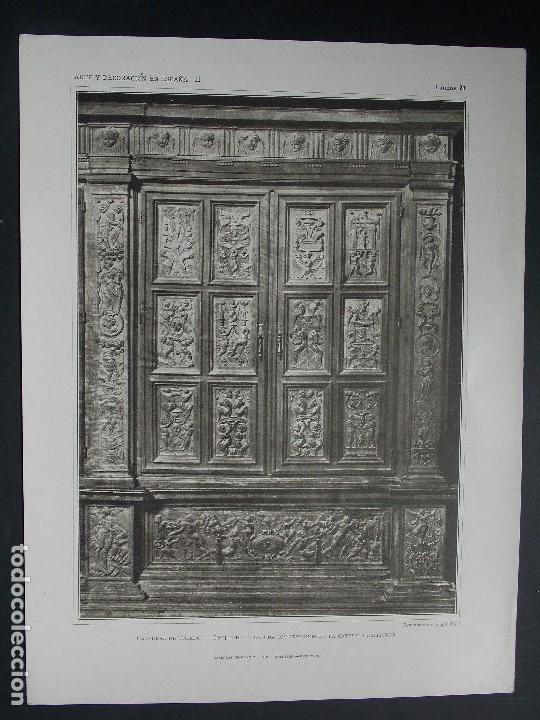 Kunst: Lamina original A&Ntilde;O 1918, CATEDRAL DE TOLEDO ``Arte y Decoraci&oacute;n de Espa&ntilde;a&acute;&acute; TOMO II